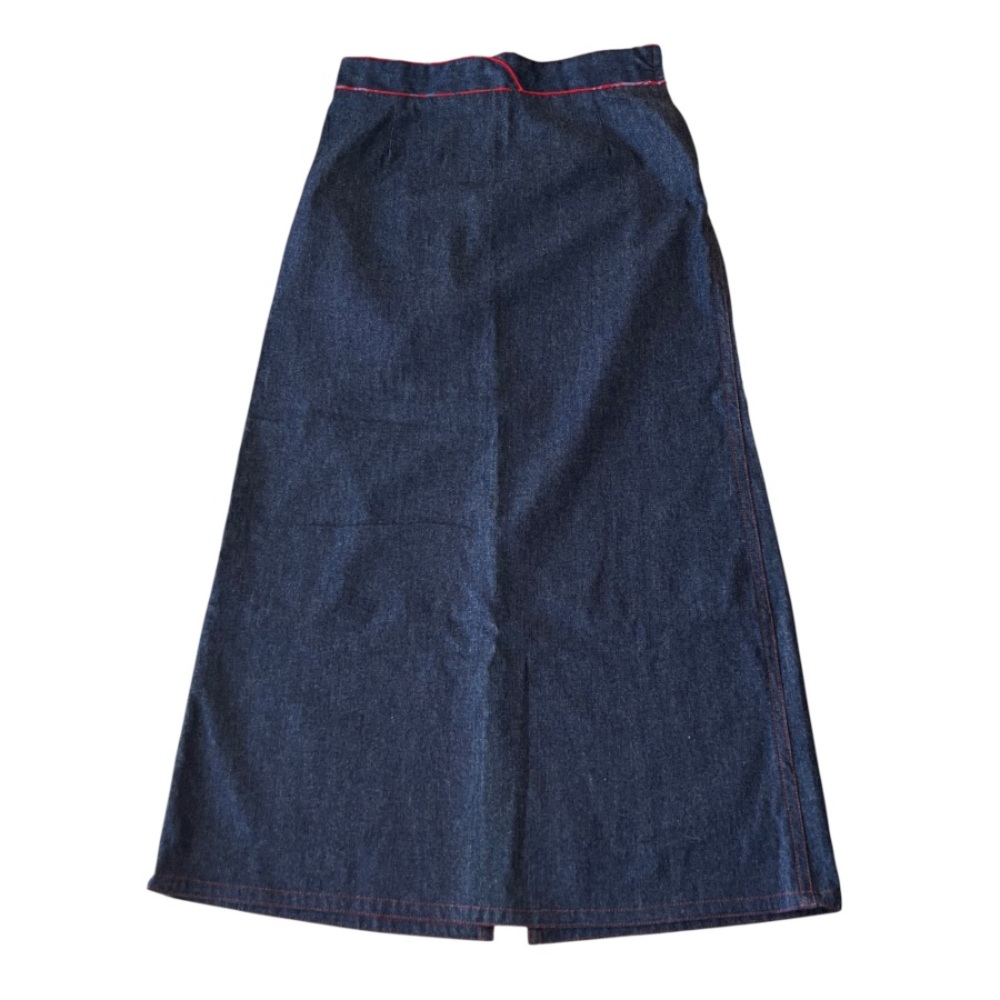 Vintage 90s  Nativewear Designs Denim Midi‎ Skirt